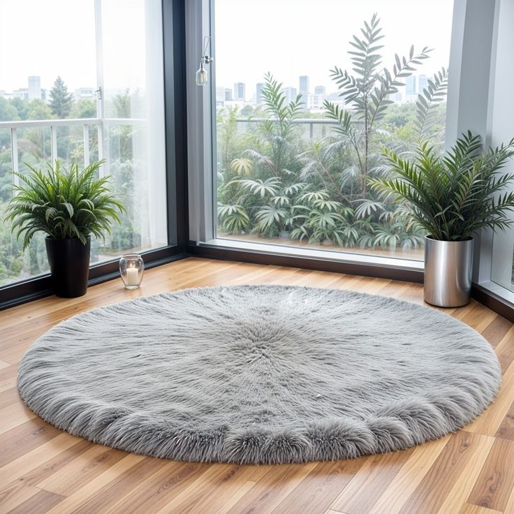 Karpet estetik di kamar tidur minimalis berwarna netral