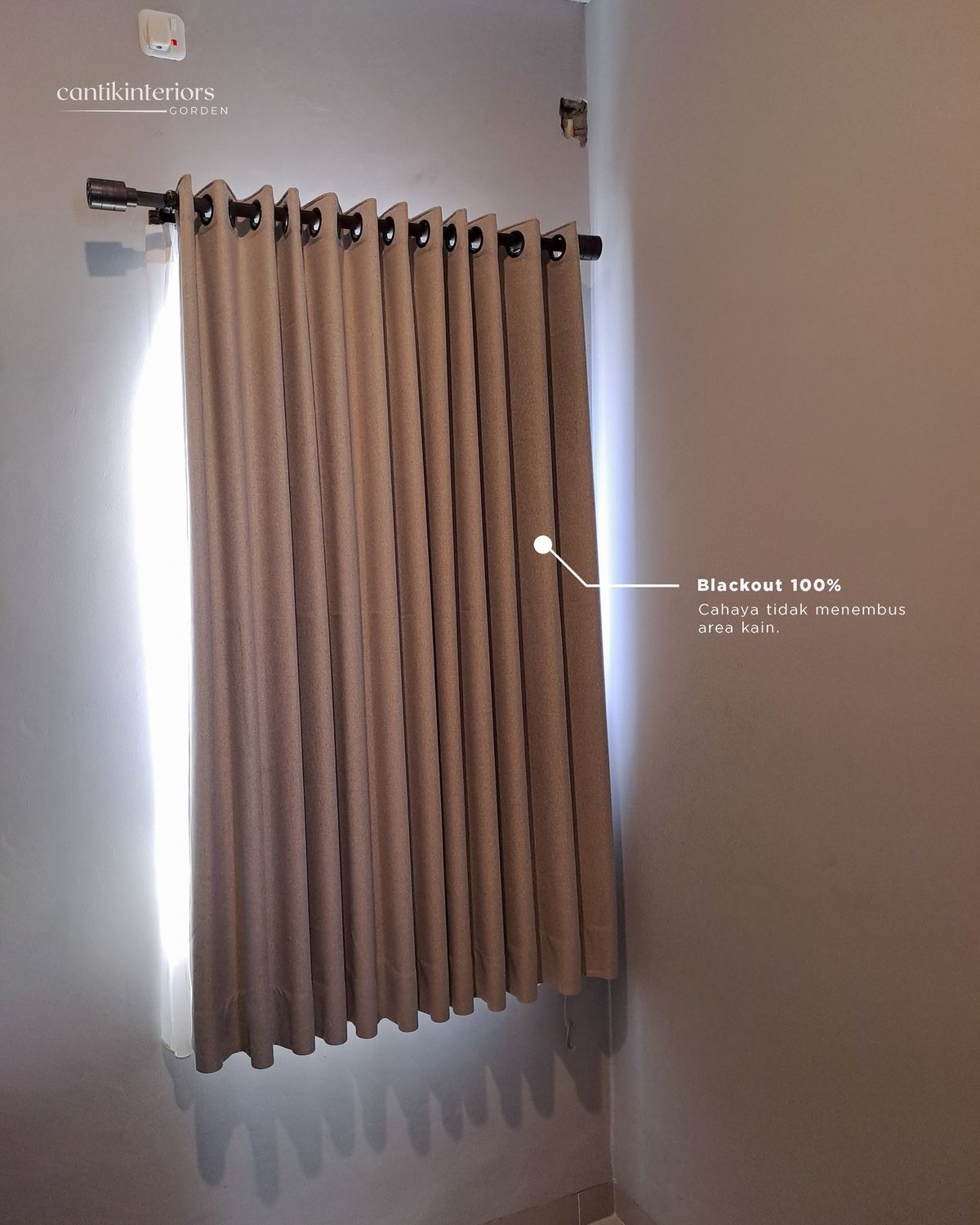 Gorden kamar minimalis warna netral elegan