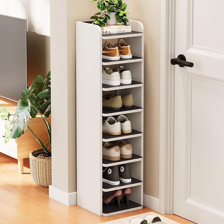 Rak sepatu minimalis untuk kamar kecil hemat ruang