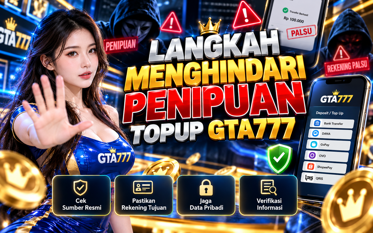 topup gta777, informasi gta777, penipuan topup, cara menghindari penipuan, keamanan transaksi online, tips topup aman, penipuan transaksi digital, keamanan akun gta777, rekening palsu, tips keamanan digital